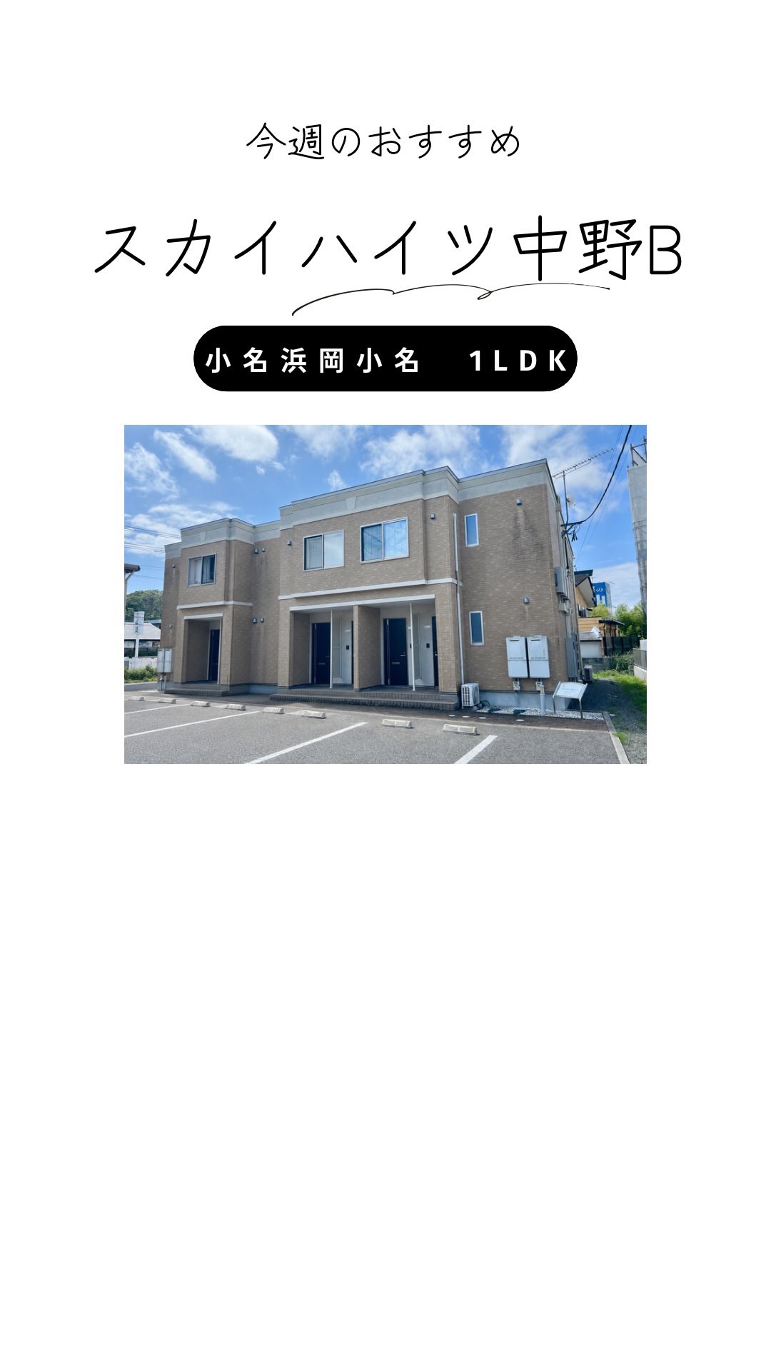 ✨今週のオススメ物件✨

✅スカイハイツ中野B
✅小名浜岡小...