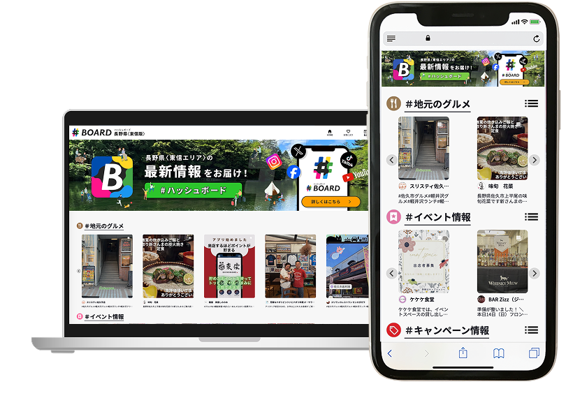 ハッシュボードのデモページ