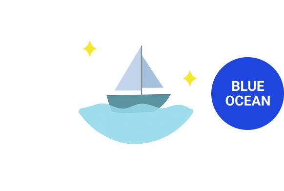 ブルーオーシャンのイラスト