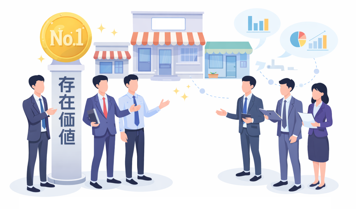 存在価値が高まるイメージイラスト